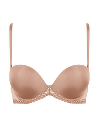 Sand Sheer Emotion Full Cup Moulded Bandeau Bra