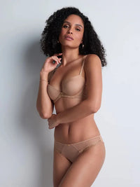 Sand Sheer Emotion Moulded Push Up Bra