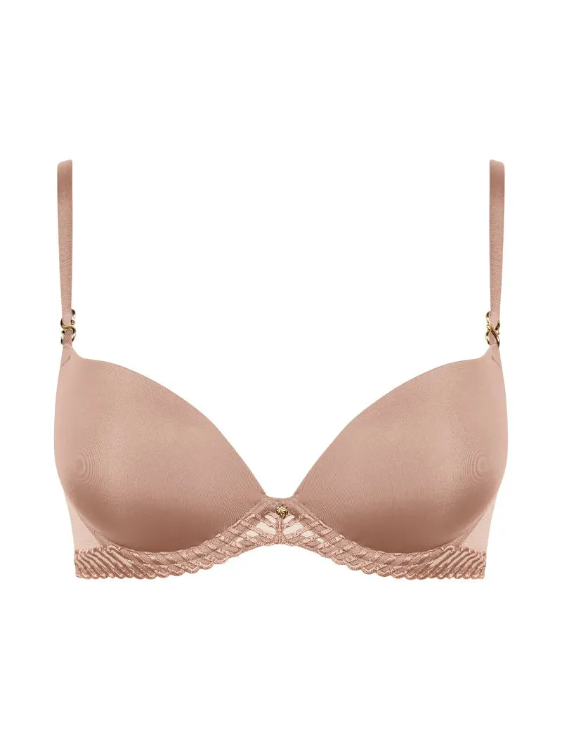 Sand Sheer Emotion Moulded Push Up Bra