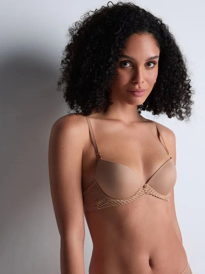 Sand Sheer Emotion Moulded Push Up Bra