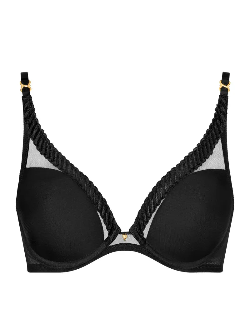 Black Sheer Emotion Underwired Triangle Bra