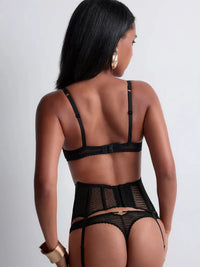 Black Vibes Half Cup Bra