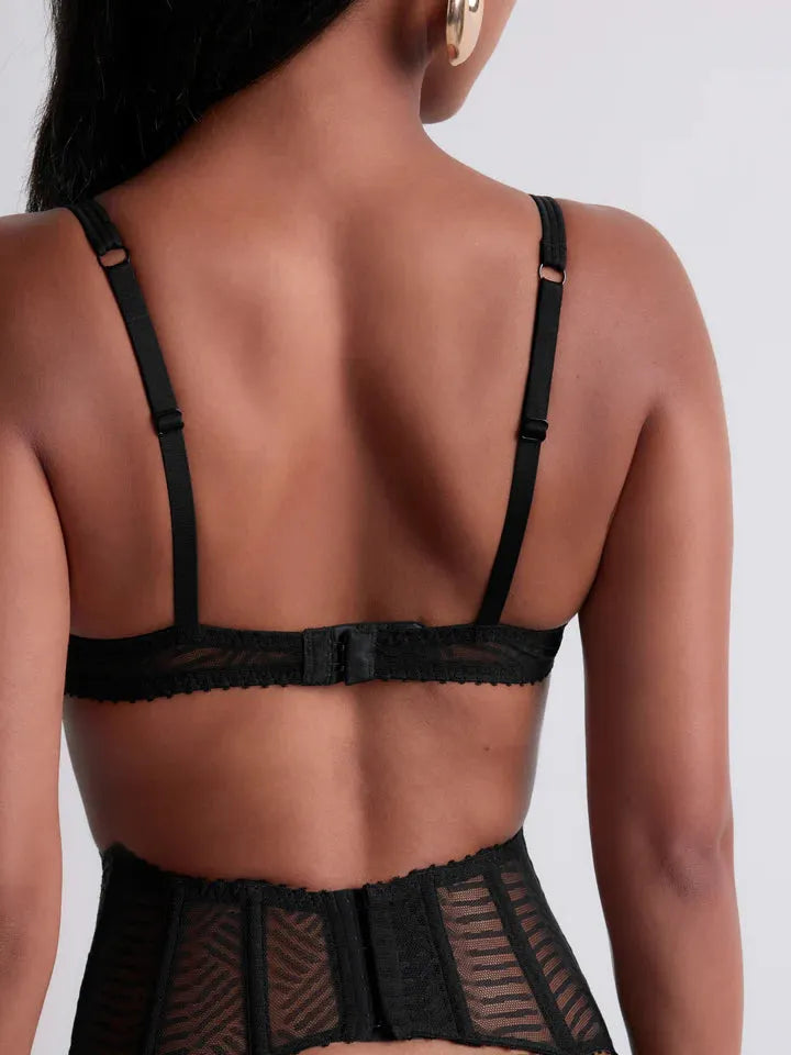 Black Vibes Half Cup Bra