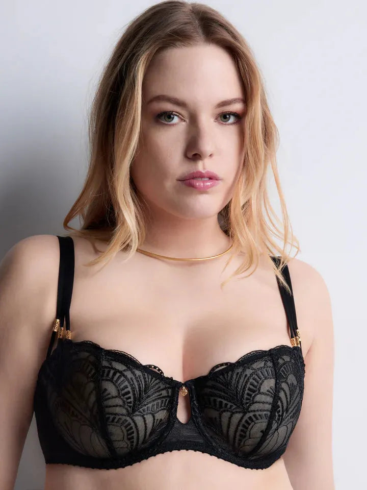 Black Vibes Half Cup Bra