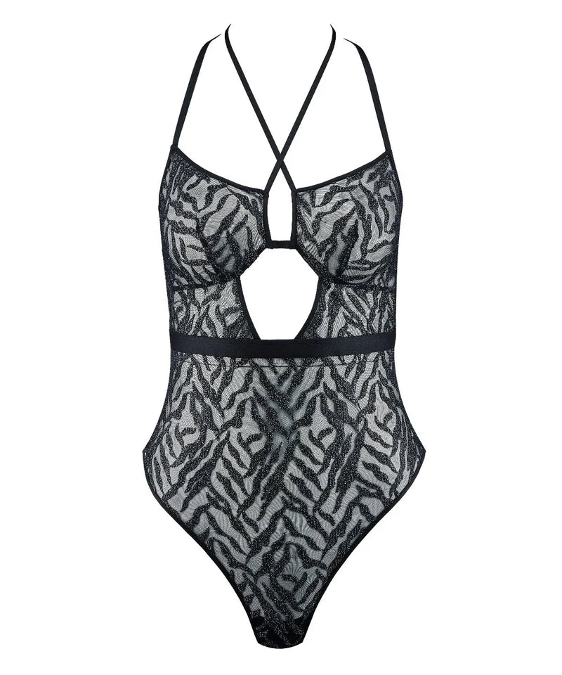 Aubade-Black Moonlight Shadow Bodysuit
