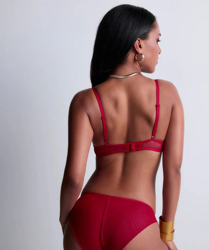 Aubade Red Sense of Illusion Push Up Bra