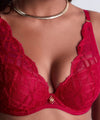 Aubade Red Sense of Illusion Push Up Bra