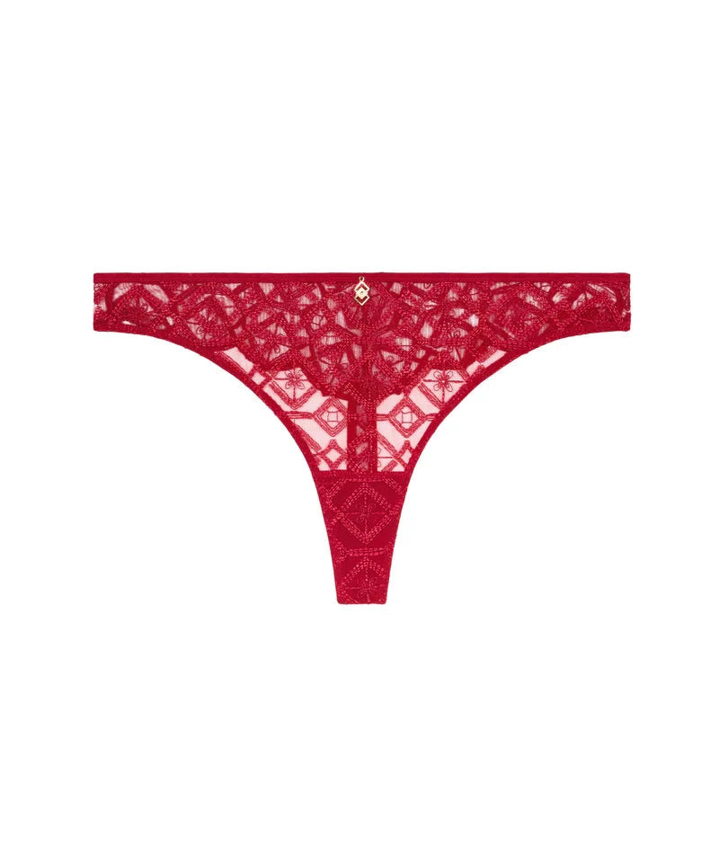 Aubade Red Sense of Illusion Tanga
