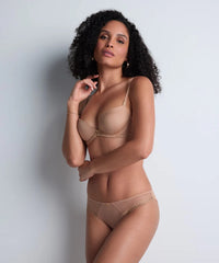 Aubade-Sheer emotion Sand Padded Plunge Bra