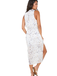Bella Dahl Women's Sleeveless Smocked Waist Dusty Floral Dress - White - Size M - Dusty Floral Bella Dahl Women's Sleeveless Smocked Waist Dusty Floral Dress - White - Size M - Dusty Floral