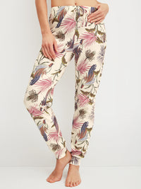 Calida-Charm Cream Pajama Trousers with Cuffs