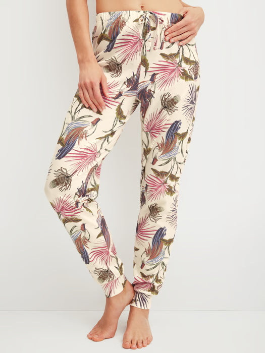 Calida-Charm Cream Pajama Trousers with Cuffs