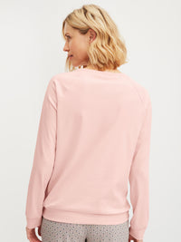 Calida-Peach Rose Long-sleeve Shirt with Raglan Sleeves