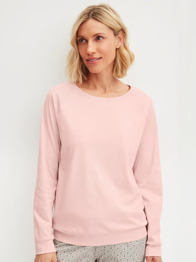 Calida-Peach Rose Long-sleeve Shirt with Raglan Sleeves