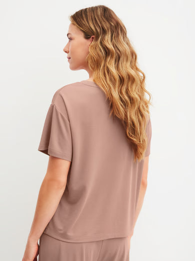 Calida-Timeless Taupe Short Sleeve Shirt