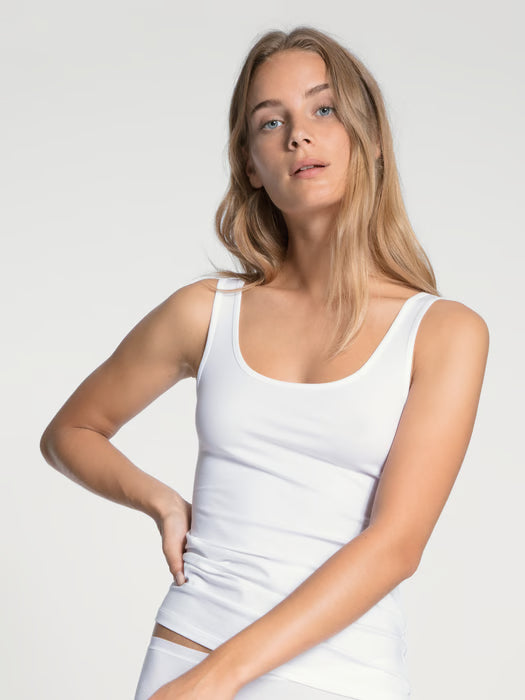Calida-White Natural Comfort Tank Top