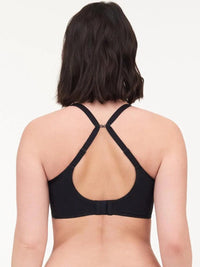 Black Comfort Chic Full Coverage Custom Bra J Hook in the Back Conversion