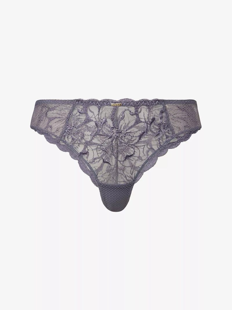 Fancy Fleurs Grey Tanga