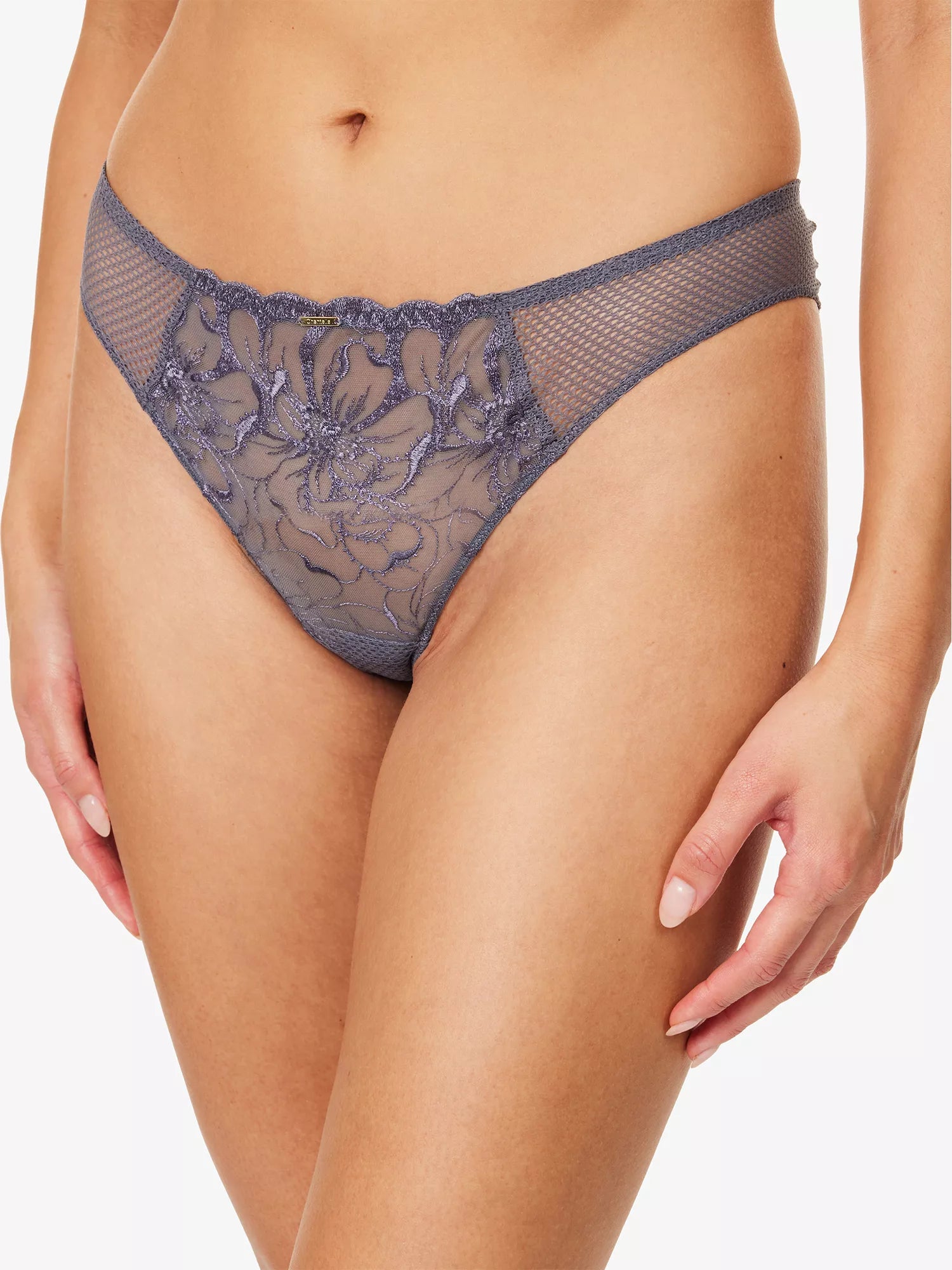 Chantelle-Fancy Fleurs Grey Tanga
