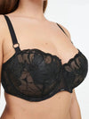 Chantelle Fleurs Signature Black Leather Demi Bra