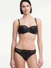 Chantelle Fleurs Signature Black Leather Demi Bra