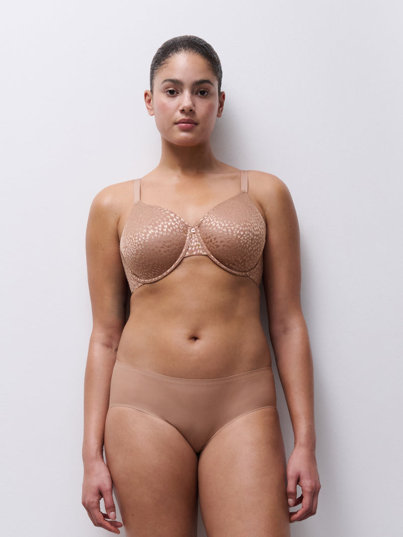 Coffee Latte Magique Seamless Unlined Minimizer Bra