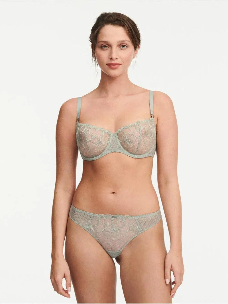 Chantelle Mint Fleurs Demi Bra