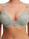 Chantelle Mint Fleurs Plunge T-Shirt Bra