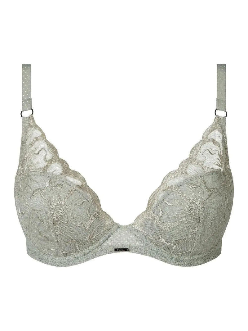 Chantelle Mint Fleurs Plunge T-Shirt Bra