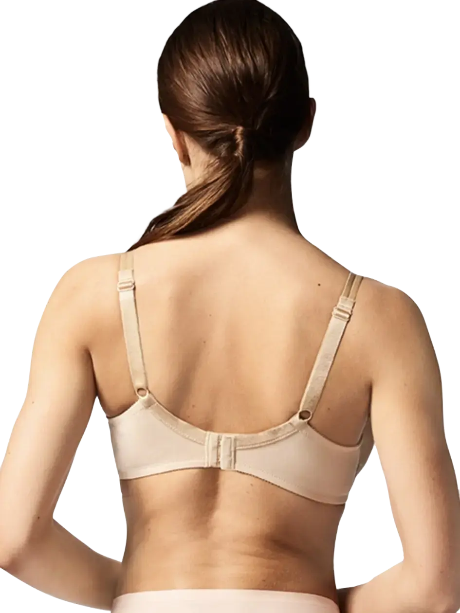 Back of Chantelle Nude Basic Invisible Memory Foam Bra