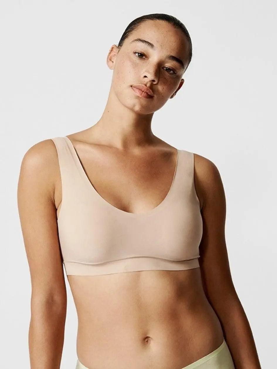 Chantelle SoftStretch V-Neck Bra in Nude Color