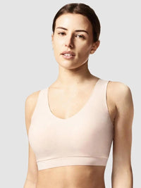 Chantelle SoftStretch V-Neck Bra in Nude Blush Color