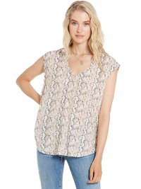 Dear John Twilight Mauve Thistle Snake Top