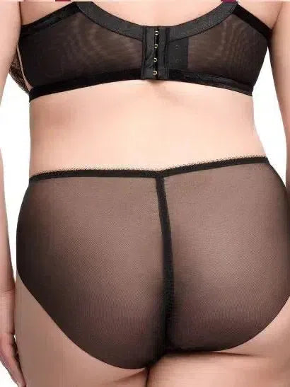 Dita Von Teese-Black Fortunia High Cut Brief