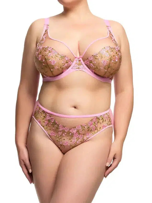 Dita Von Teese Charming Pink Rosewyn Full Figure Bra