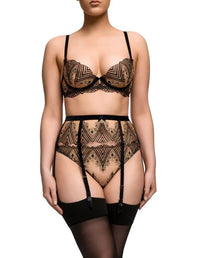 Black Fortunia Plunge Bra