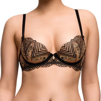Black Fortunia Plunge Bra