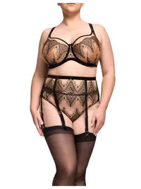 Black Fortunia Plunge Curve Bra