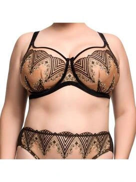 Black Fortunia Plunge Curve Bra