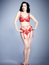 Dita Von Teese in Red Maestra lingerie Set