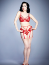 Dita Von Teese in Red Meastra lingerie set