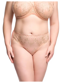 Dita Von Teese-Vintage Peach Fortunia Hi-Cut Brief