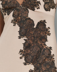Effetto Lingerie-Almond Milk Night Bloom Nightgown