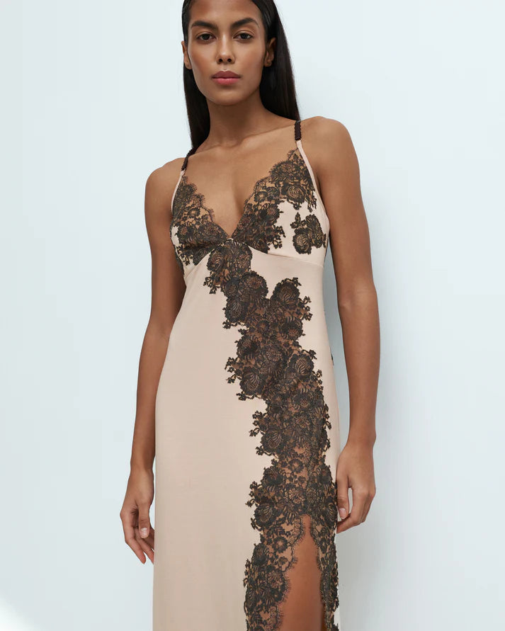 Effetto Lingerie-Almond Milk Night Bloom Nightgown