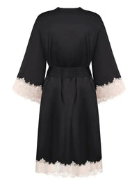 Effetto Lingerie-Black Effetto Satin Robe