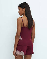 Effetto Lingerie-Cherry Lacquer Gone with the Wind Cami and Short Set