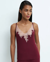 Effetto Lingerie-Cherry Lacquer Gone with the Wind Cami and Short Set