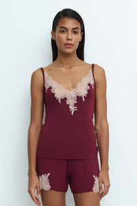 Effetto Lingerie-Cherry Lacquer Gone with the Wind Cami and Short Set