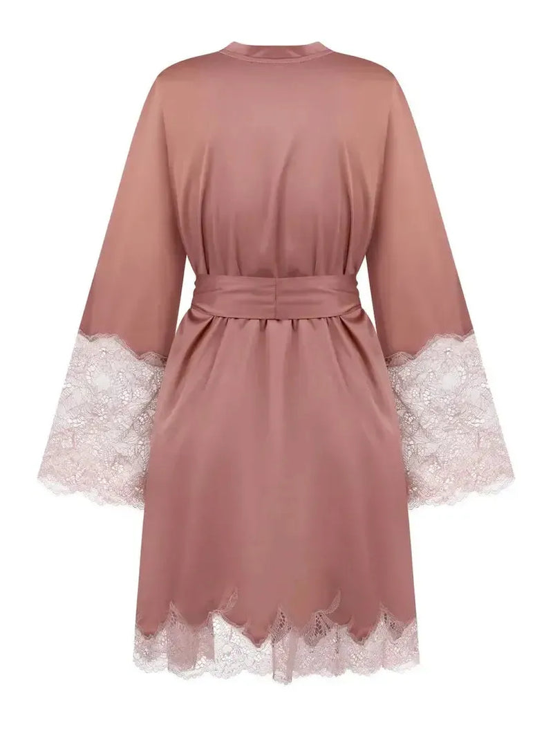 Effetto Lingerie-Wood Rose Effetto Satin Robe