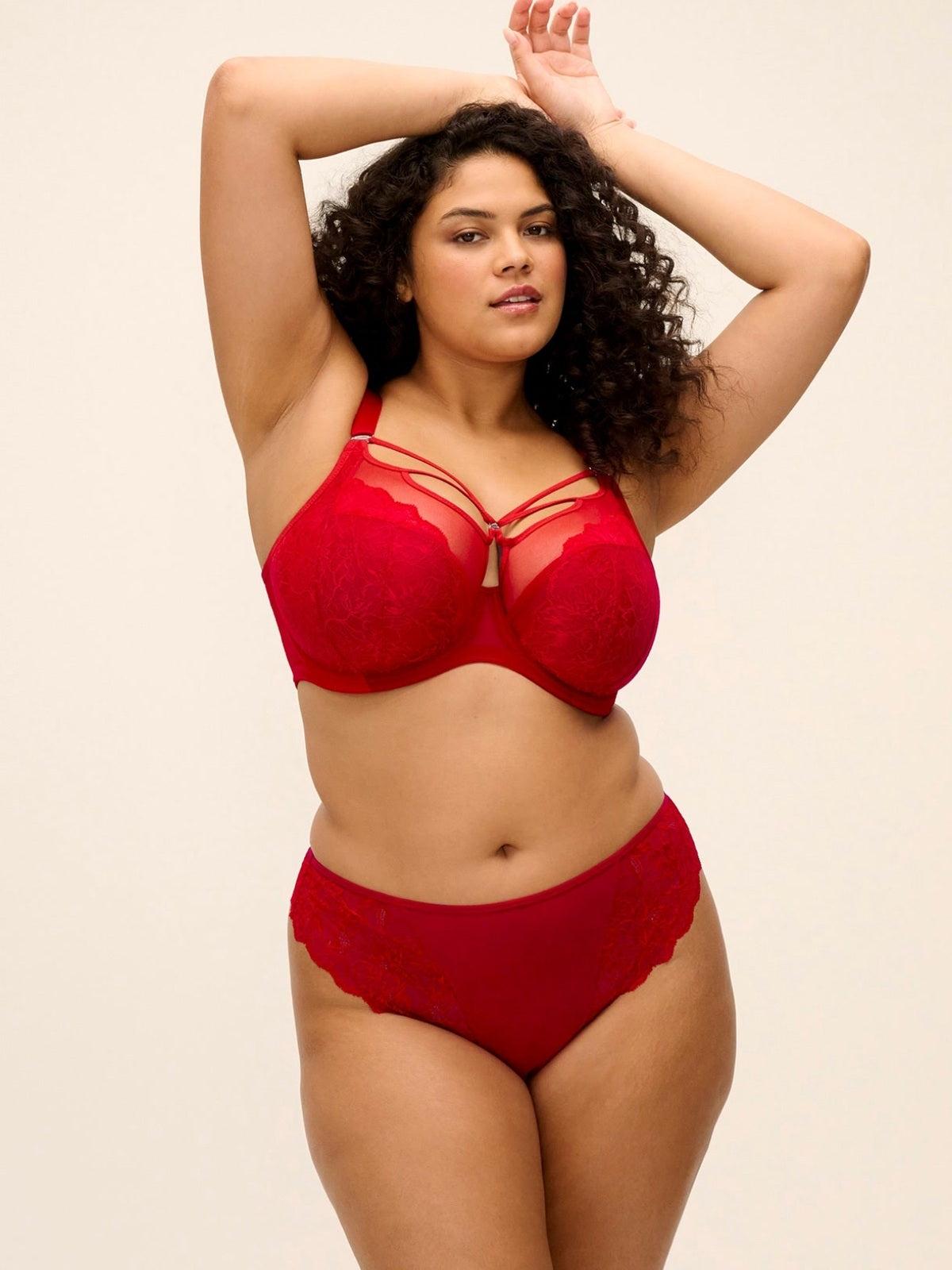 Elomi Brianna Thong in Haute Red – product view 3